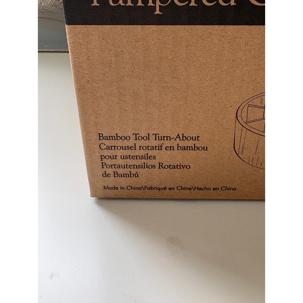 Pampered Chef Bamboo Tool Turn-About Carousel Utensil Holder Caddy #2172 Retired - Picture 8 of 10